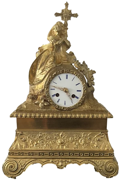 Pendule dorée restaurée